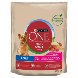 ONE MINI ADULT Marhában gazdag száraz kutyaeledel 800g