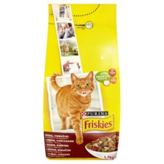 FRISKIES Marhával, csirkével és zöldségekkel száraz macskaeledel 1,7 kg