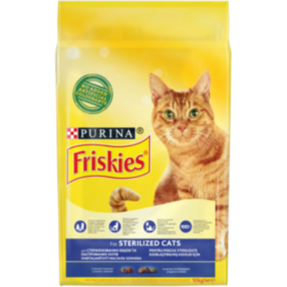 FRISKIES Steril Lazaccal és zöldségekkel száraz macskaeledel 10kg