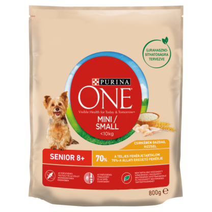ONE MINI SENIOR Csirkében gazdag száraz kutyaeledel 800g